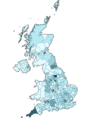 GLAD sign-up density map